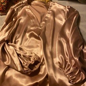 Shiny metallic pink blouse - worn once